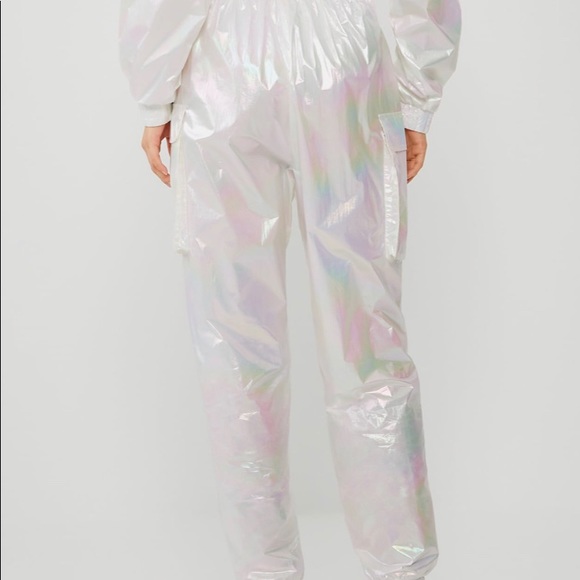 Zara iridescent effect trouser large Nwt - Picture 5 of 8